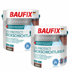 BAUFIX professional UV-Protect Dickschichtlasur eiche hell 2er Set