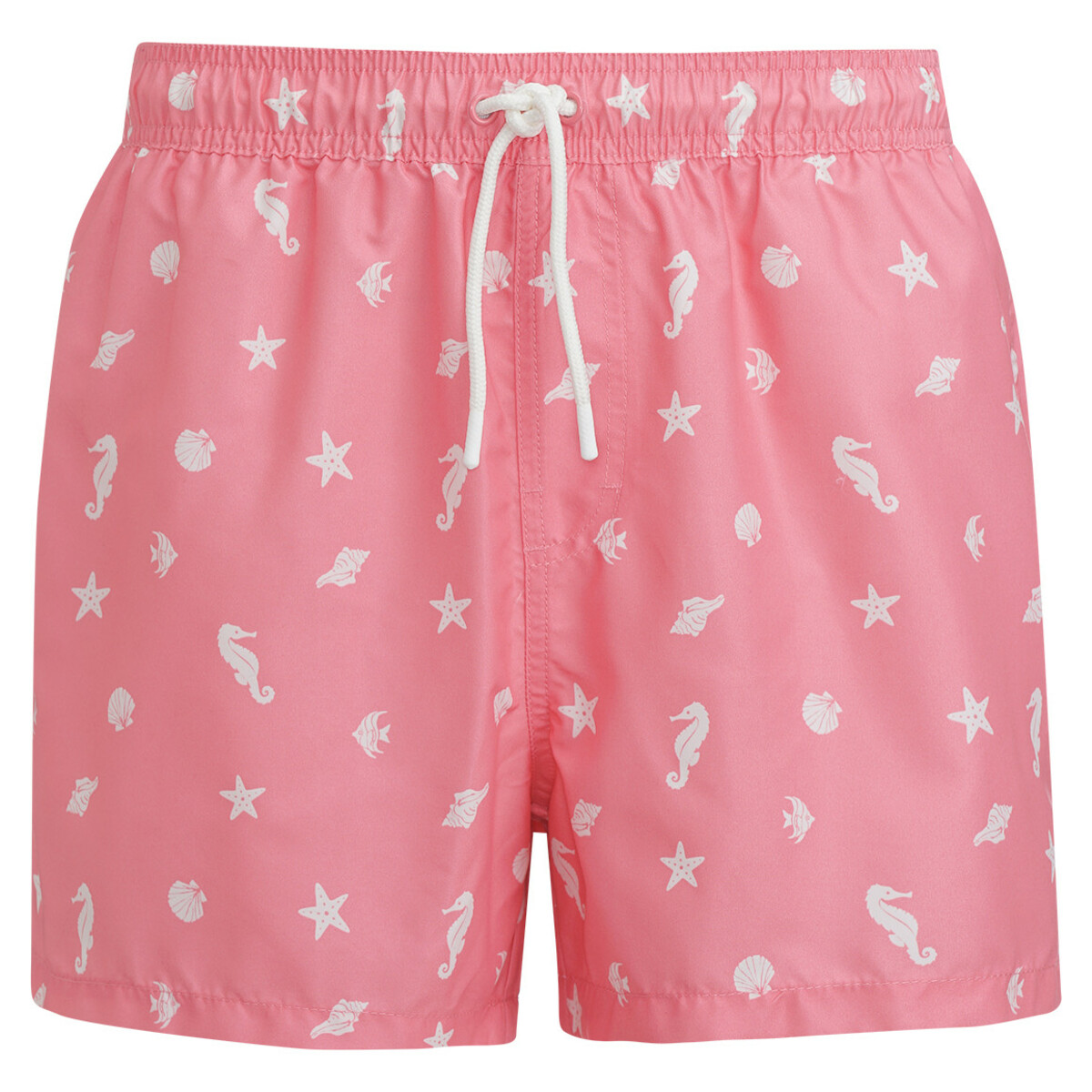 Bild 1 von Herren Badeshorts mit Meeres-Motiven ROSA / WEISS