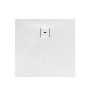 Schulte Duschwanne, Mineralguss, flach, weiß, quadratisch, 90 x 90 x 4 cm