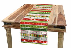 Abakuhaus Tischläufer »Esszimmer Küche Rechteckiger Dekorativer Tischläufer«, Weihnachten traditionelle Grenzen