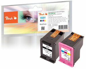 Peach Spar Pack Druckköpfe kompatibel zu HP No. 301 black, CH561EE, No. 301 color, CH562EE