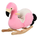 Bild 1 von HOMCOM Schaukelpferd Schaukelspielzeug Flamingo mit Sicherheitsgurt Haltegriffe Plüsch 60 x 33 x 52