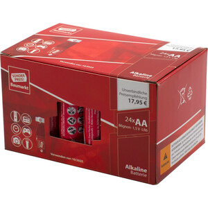Sonderpreis Baumarkt Alkaline Batterien LR06 AA, 24 Stück