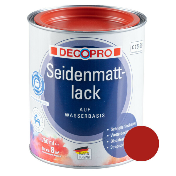 Bild 1 von DecoPro Acryl Seidenmattlack 750ml feuerrot