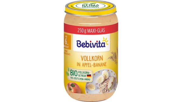 Bild 1 von Bebivita Babygläschen Brei Vollkorn in Apfel-Banane ab dem 6. Monat