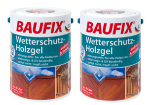 BAUFIX Wetterschutz-Holzgel ebenholz 2-er Set