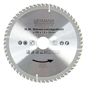 HM Multi Sägeblatt 190x30mm 60Zähne universal Alu Holz Kunststoff Kreissägeblatt