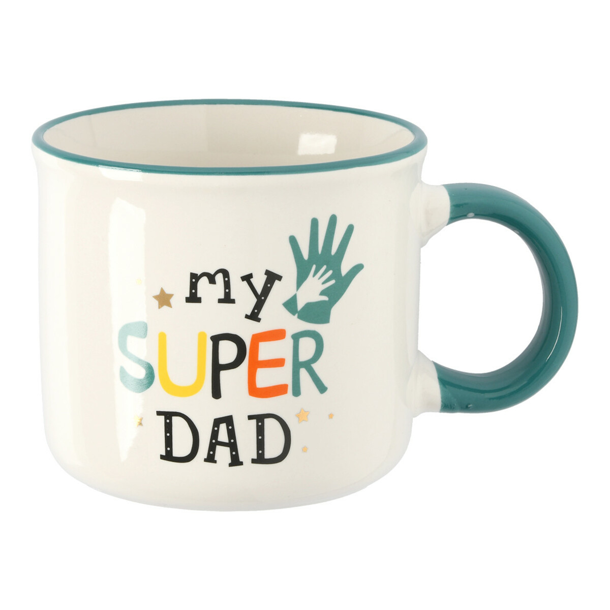 Bild 1 von Tasse mit Spruch WEISS / DUNKELTÜRKIS