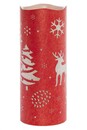 Bild 2 von My Flair LED Kerze mit Rentier, Baum, 25cm - rot/weiß
