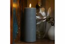 Bild 1 von Deluxe Homeart LED-Kerze »LED Stumpenkerze MIA Echtwachs realistische 3D Flamme H: 20cm Batteriebetrieb grau«
