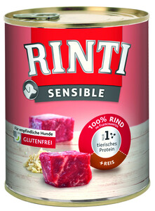 Rinti Sensible Hundenassfutter Rind & Reis
, 
800 g