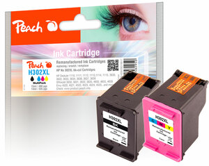 Peach Spar Pack Druckköpfe kompatibel zu HP No. 302XL, F6U68A, F6U67A