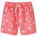 Bild 1 von Baby Badeshorts mit Meeres-Motiven ROSA / WEISS