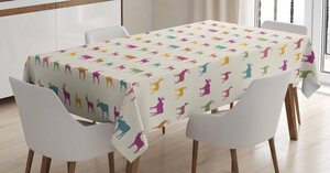 Abakuhaus Tischdecke »Personalisiert Farbfest Waschbar Für den Außen Bereich geeignet Klare Farben«, Hirsch Tier-Silhouetten-Muster