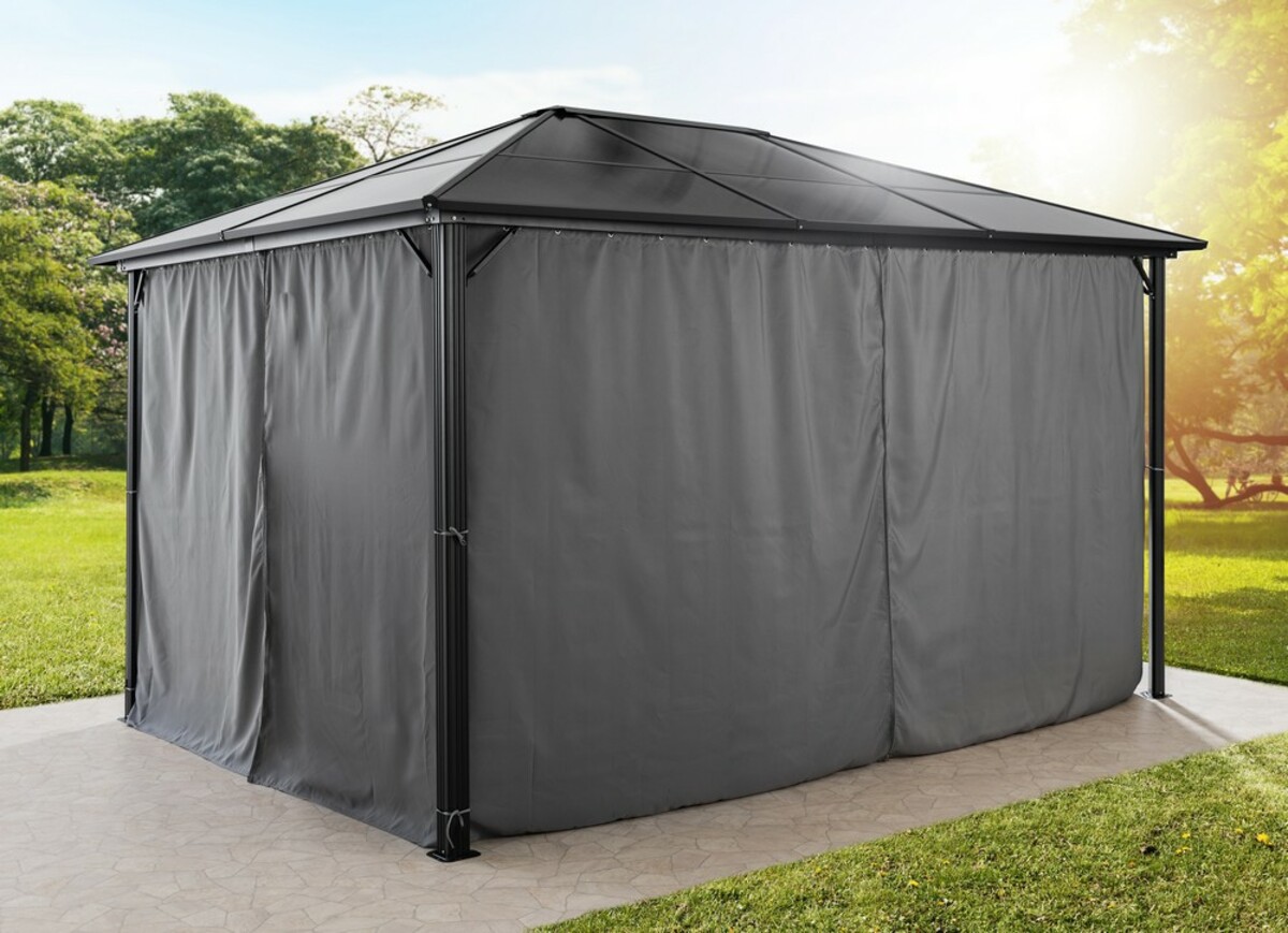 Bild 3 von Chillroi XL Aluminium Pavillon, ca. 2,95 x 3,95 x 2,65 m, Dunkel Grau