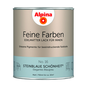 Alpina Buntlack 'Feine Farben' Steinblaue Schönheit, matt 750ml