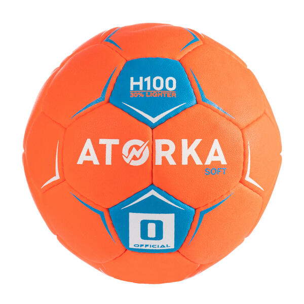 Bild 1 von Handball H100 Soft Größe 0 Kinder orange