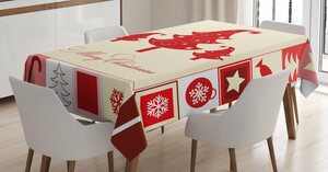 Abakuhaus Tischdecke »Personalisiert Farbfest Waschbar Für den Außen Bereich geeignet Klare Farben«, Weihnachten Bäume Süßigkeit Sterne