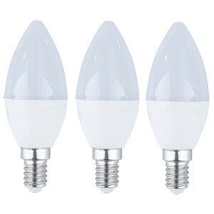 LED-Lampen-Set 3 Stück in Kerzenform 4,9 Watt und E14-Sockel