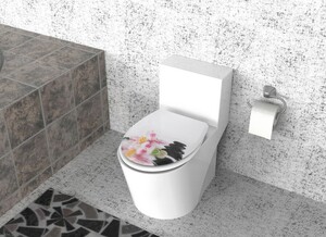 Duschwell Duroplast WC-Sitz mit Motiv Lilie