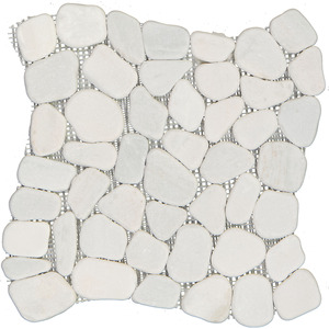 Mosaikfliese Loox Kiesel white 29x29cm