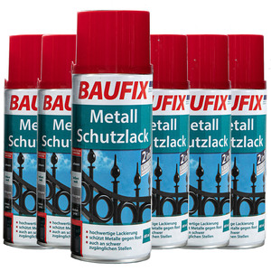 Baufix Metallschutzlack - Rot 6-er Set