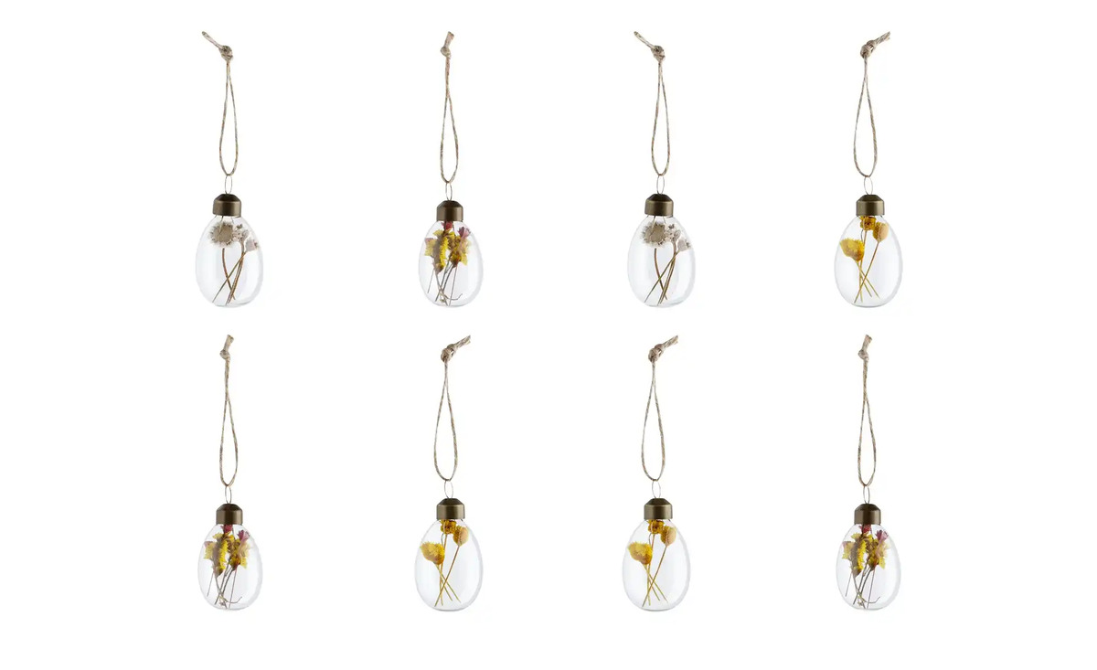 Bild 1 von Deko Osterei, 8er Set transparent/klar Aluminium, Glas , Glas  Maße (cm): H: 5  Ø: [3.5] Sale