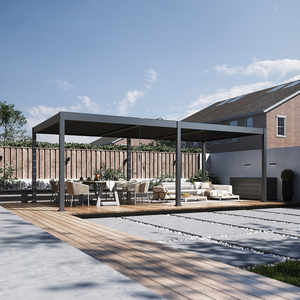 bellavista - Home & Garden® Pergola Lamellen-Pavillon "Oasis" 360 x 720 cm, Aluminium, anthrazit