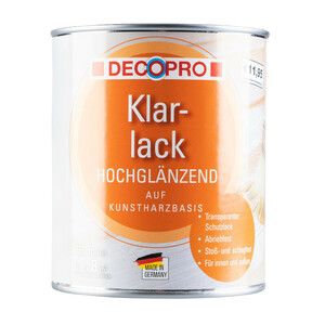 DecoPro Klarlack farblos 750 ml hochglänzend