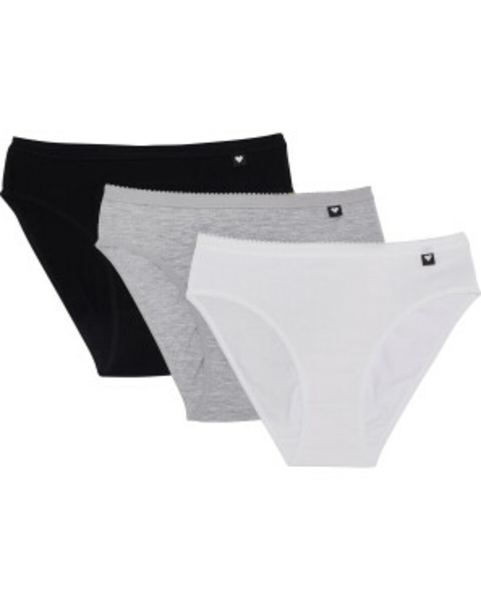 Bild 1 von Mehrfachpack Slips, 3er-Pack, Janina, grau melange