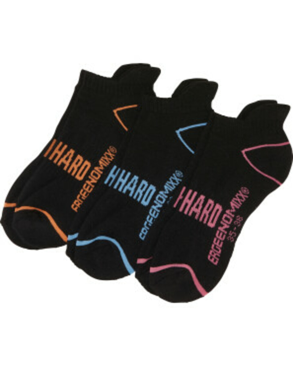 Bild 1 von Sport-Sneakersocken Fersenschutz, 3er-Pack, Ergeenomixx, schwarz