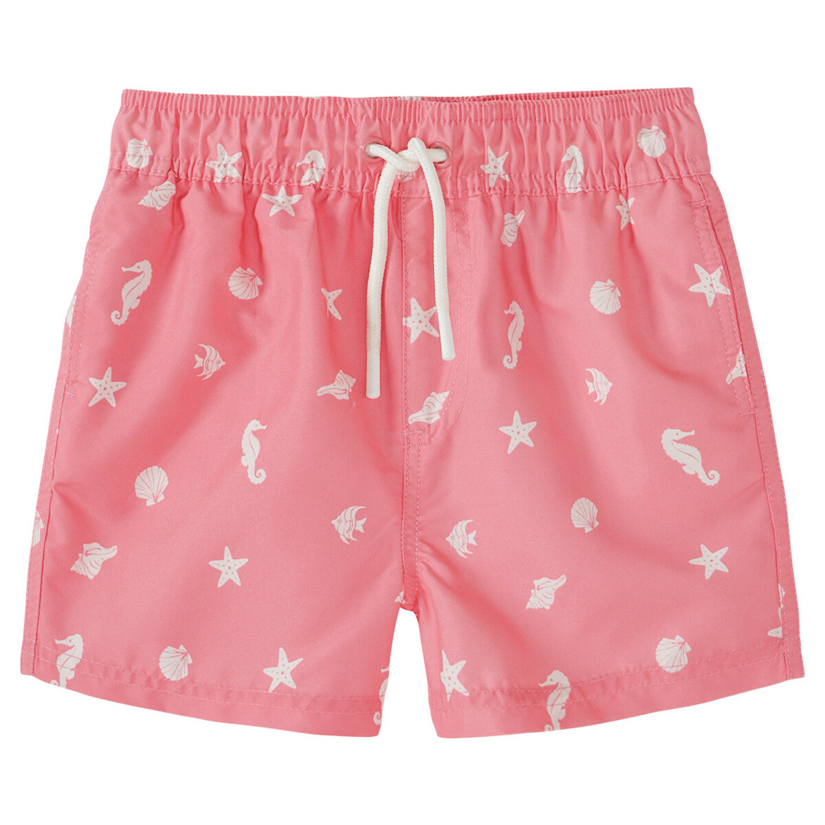 Bild 1 von Jungen Badeshorts mit Meeres-Motiven ROSA / WEISS