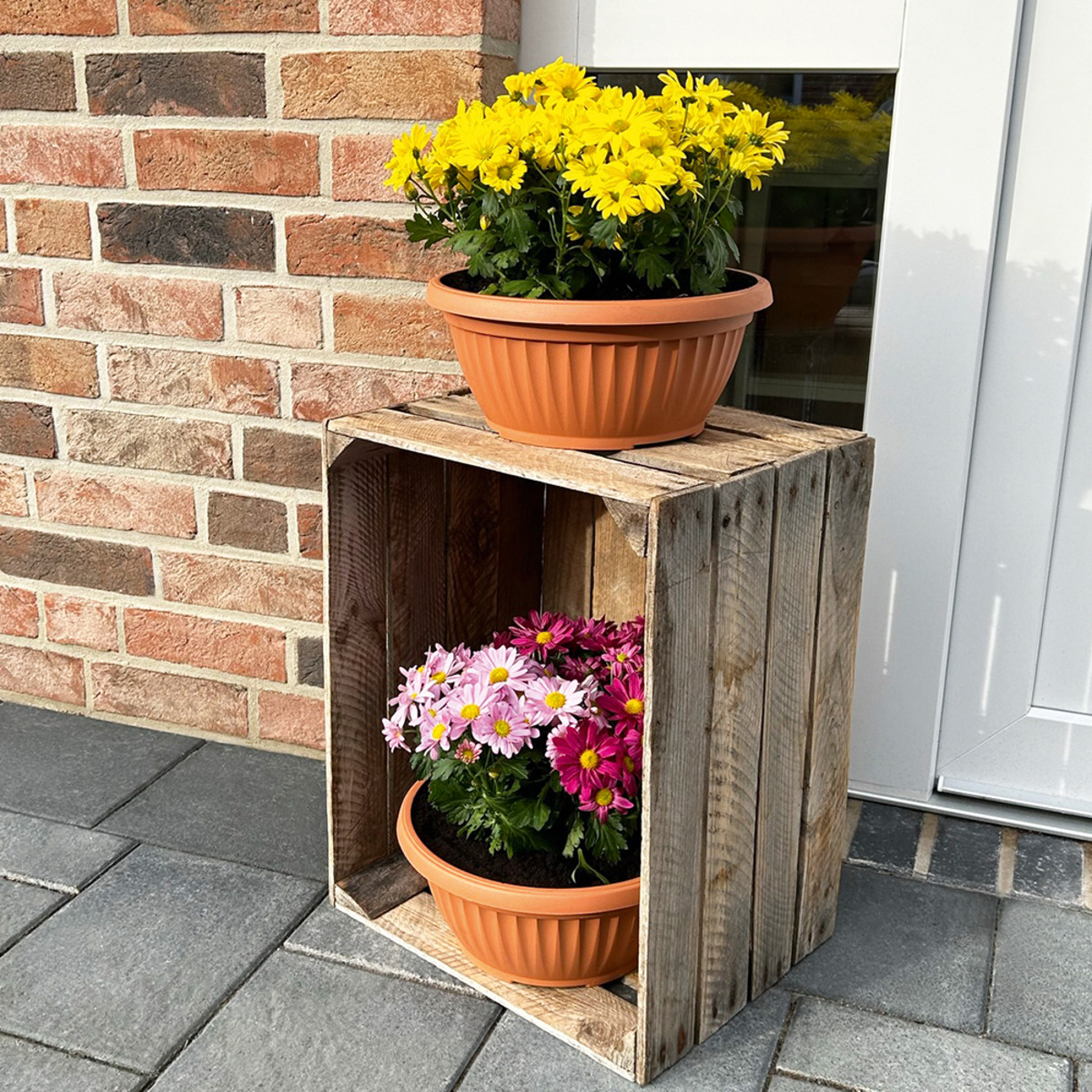 Bild 2 von Powertec Garden Pflanztopf "Lucca" - 2er-Set, rund, Terrakotta, je Ø ca. 30 cm