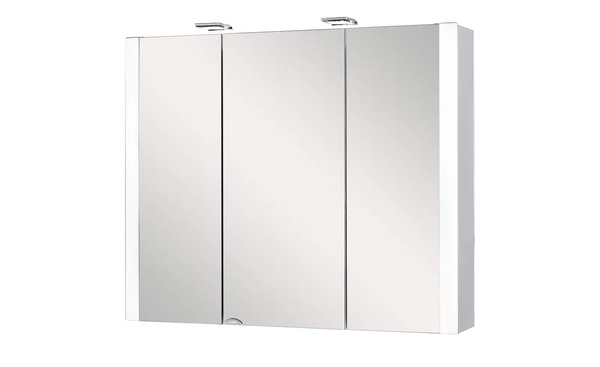 Bild 1 von Spiegelschrank, 3-türig - weiß - 80 cm - 69 cm - 17 cm