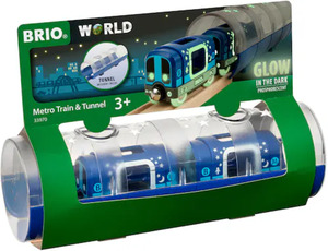BRIO® Spielzeug-Zug »BRIO® WORLD Tunnelbox U-Bahn«, leuchtet im Dunkeln, FSC®-Holz aus gewissenhaft bewirtschafteten Wäldern