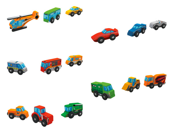 Bild 1 von PLAYTIVE® Holz Fahrzeug-Sets, 3-teilig