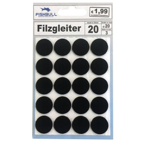 Filzgleiter Ø20 mm 20 Stück selbstklebend rund in schwarz
