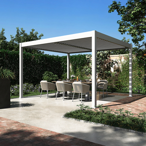 bellavista - Home & Garden® Pergola Lamellen-Pavillon "Oasis" 360 x 400 cm, Aluminium, weiß