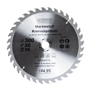 Germania Hartmetall Kreissägeblatt Ø 300 mm Holz