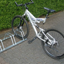 Bild 2 von Fahrradständer BxTxH 1580x390x250 mm, verzinkte Stahlkonstruktion, Einstellplatz für 5 Fahrräder