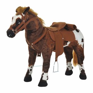 HOMCOM Schaukelpferd Plüsch Kinder Schaukeltier Schaukel Pferd Spielzeug (Schaukelpferd ohne Schauke