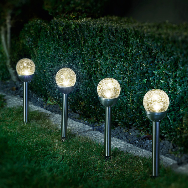 Bild 3 von I-Glow XXL LED-Solarleuchten "Crashglas" - 4er-Set