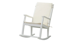 Schaukelstuhl aus Akazienholz weiß Maße (cm): B: 62 H: 105 T: 94 Stühle