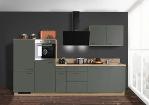 Express Küchen Küchenzeile Scafa, mit E-Geräten, vormontiert, mit Vollauszug und Soft-Close-Funktion, Stellbreite 320 cm