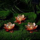 Bild 2 von I-Glow LED-Solar Lotusblume - 3er Set - Orange-Gold