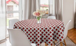 Abakuhaus Tischdecke »Kreis Tischdecke Abdeckung für Esszimmer Küche Dekoration«, Sterne Marine inspiriert Stripes