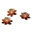 Bild 4 von I-Glow LED-Solar Lotusblume - 3er Set - Orange-Gold