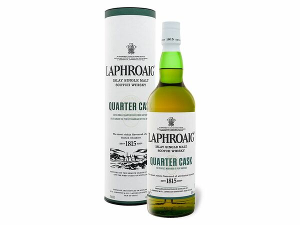 Bild 1 von Laphroaig Quarter Cask Islay Single Malt Scotch Whisky mit Geschenkbox 48% Vol