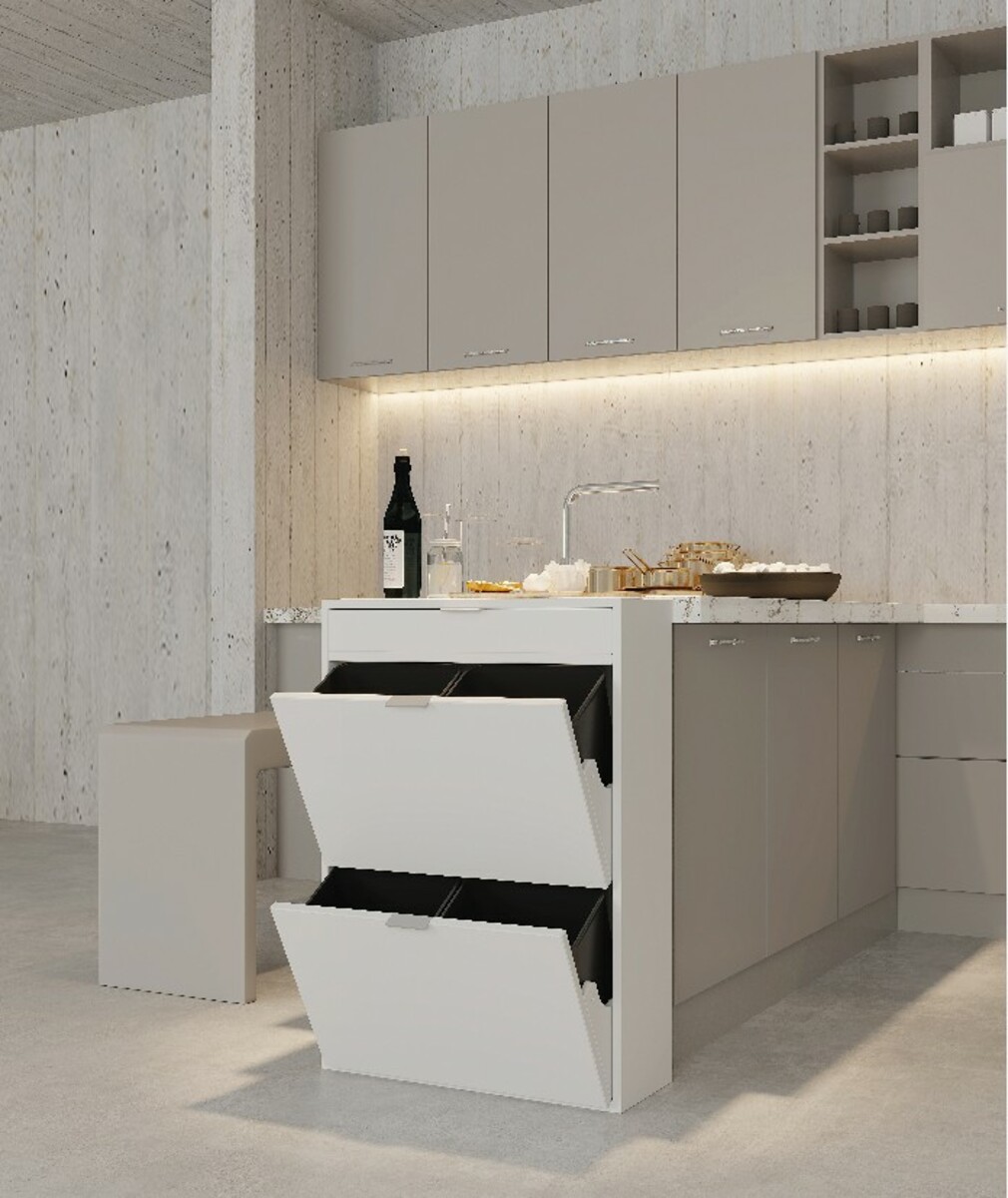 Bild 1 von HappyHome Mülleimerschrank mit Schublade & Innenbehälter HEI03-WEI weiß