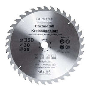 Germania Hartmetall Kreissägeblatt Ø 350 mm Holz
